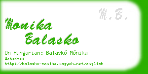 monika balasko business card